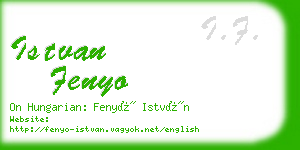 istvan fenyo business card